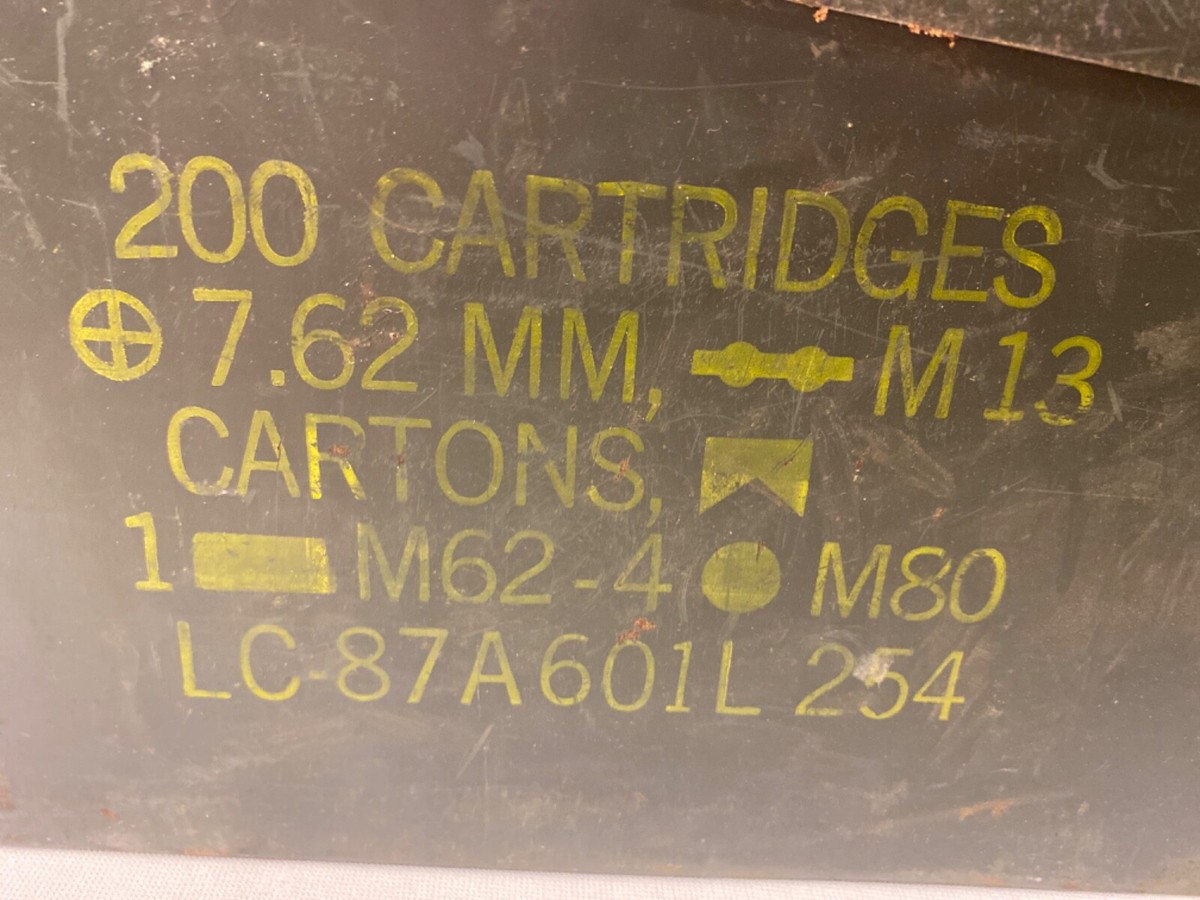 SCF Ammo Box 200 Cartridges 7.62 MM M 13 Cartons M62-4 M80