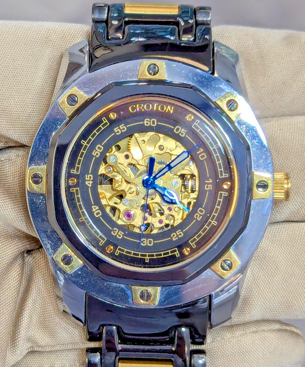 Croton Skeleton Dial Two-tone Limited Edition Men's Watch
