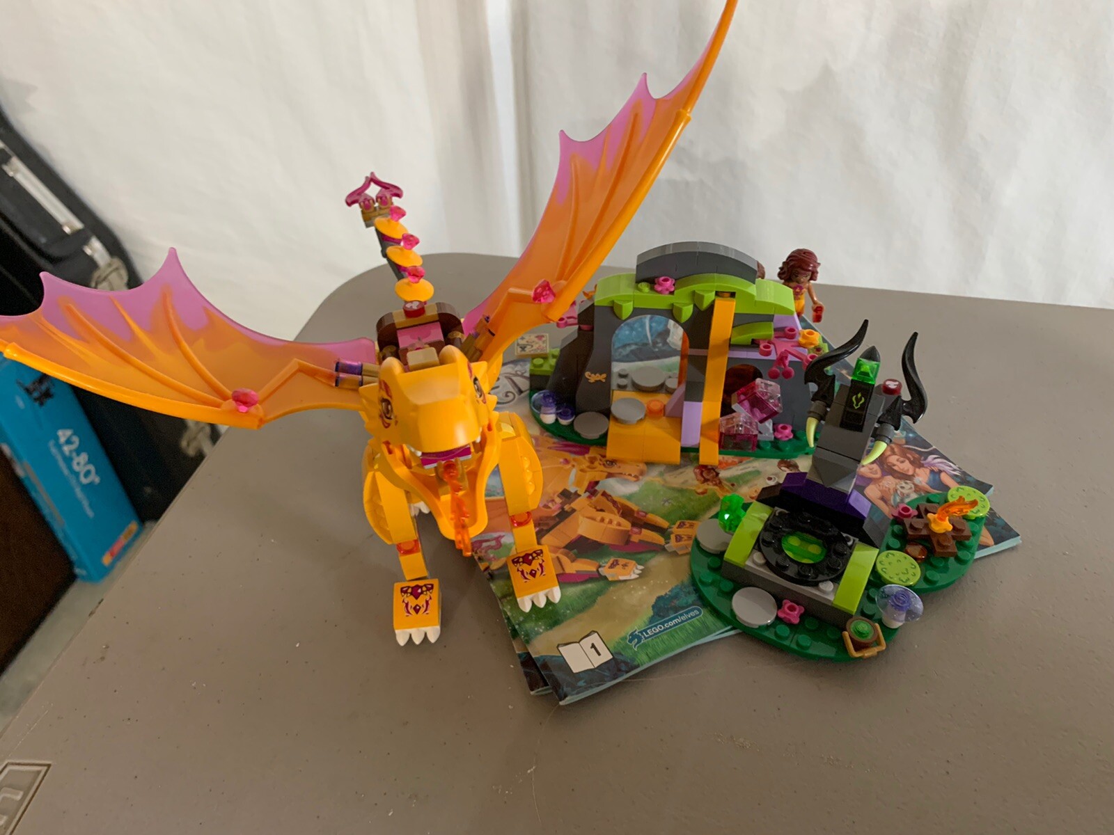 lego elves dragon orange