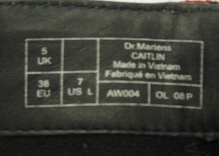 RARE!! DR "DOC" MARTENS CAITLIN RED BURGUNDY PLATFORM ANKLE BOOTS SIZE 7 EUC! image 9
