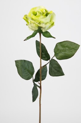 Rose 45cm grün LM Kunstblumen künstliche Rose Rosen Blumen Seidenblumen