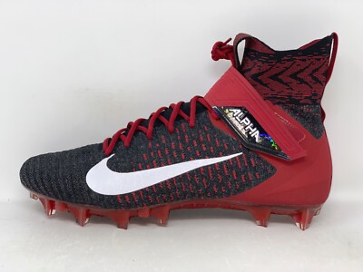 Nike Alpha Menace Elite 2 Crimson Red Black Football Cleats, Size