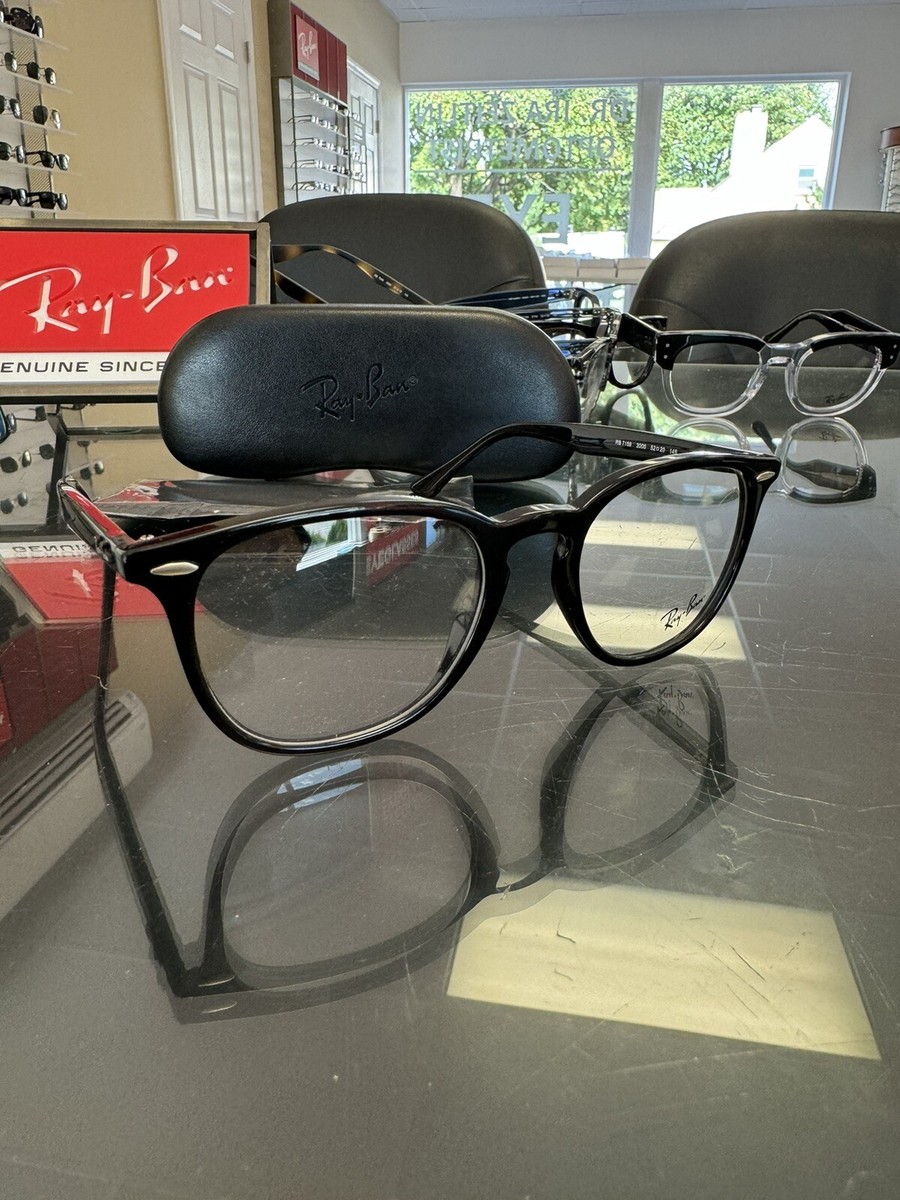 Ray-Ban Eyeglasses Frames RB7159 2000 Polished Black Round Full