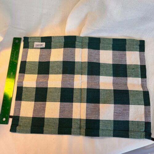 Dansk Cotton Placemats (4) Hand Woven Green Blue Ritva Puotila Finland Designed - Picture 4 of 11