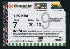 2000/01 --- Eintracht Frankfurt - 1. FC Köln --- Bundesliga - Ticket