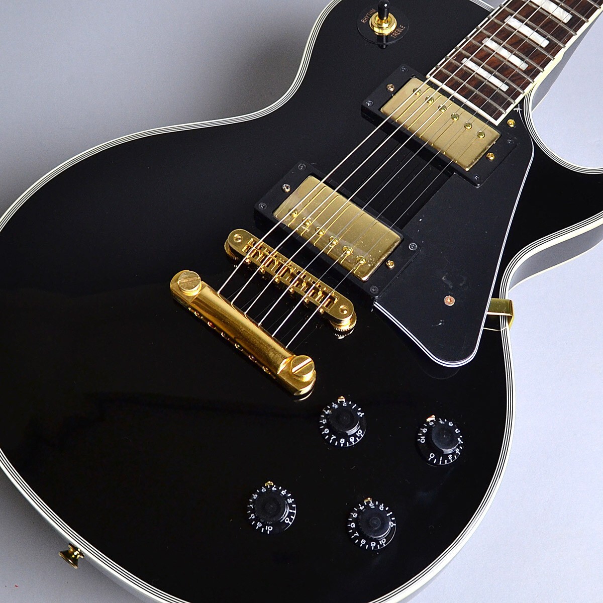 Burny SRLC55 Black Les Paul Custom Type Electric Guitar From Burny SRLC55 Black Les Paul Custom Type Electric Guitar From