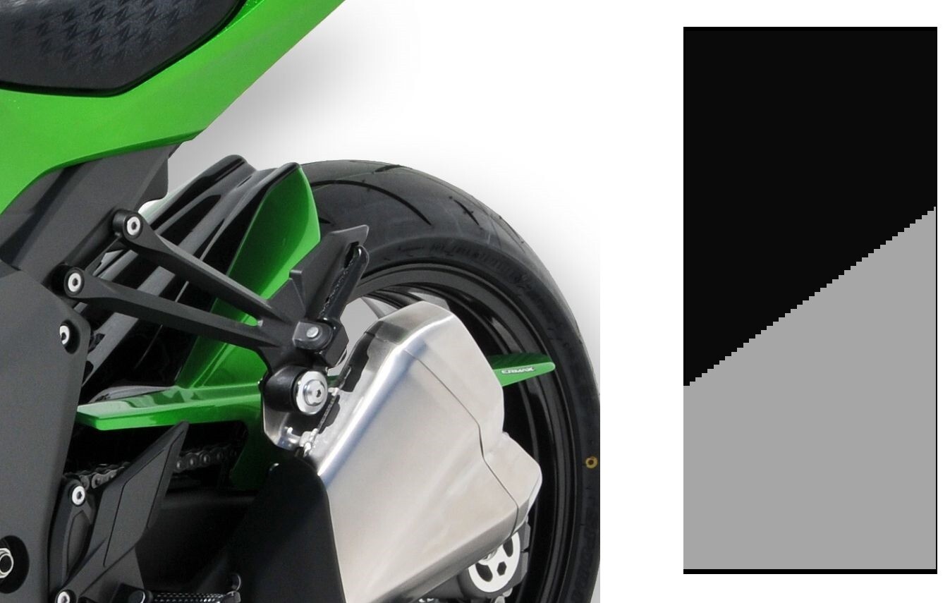 Lèche-roue arrière Ermax noir et gris pour moto Kawasaki Z1000 de 2010 à 2013