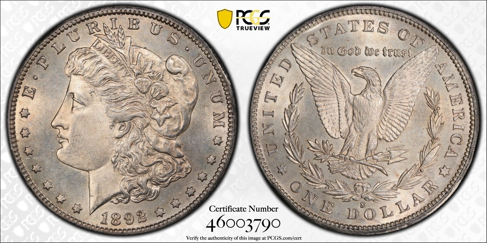 1892-S $1 PCGS Genuine
