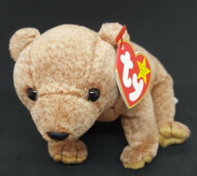 TY 1999 PECAN the GOLD BEAR BEANIE BABY - MINT with MINT TAGS