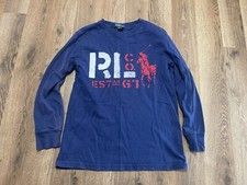 Polo Ralph Lauren Shirt, Boy's Size Medium, Blue, Long Sleeve, Logo