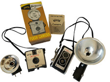 Lot Kodak Duaflex III 3 Camera Flash Outfit Imperial Satellite 127 3-Way w/ Box