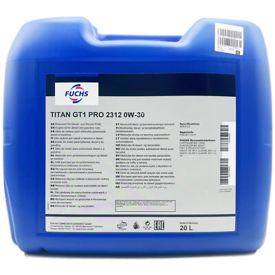 20 L Fuchs Titan GT1 2312 0W-30 | PSA B71 2312 | Motoröl | Öl | SAE 0W30 |  