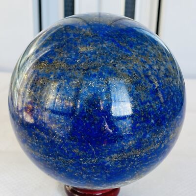 Natural Lapis lazuli Sphere Quartz Crystal Ball Reiki Healing 1440G