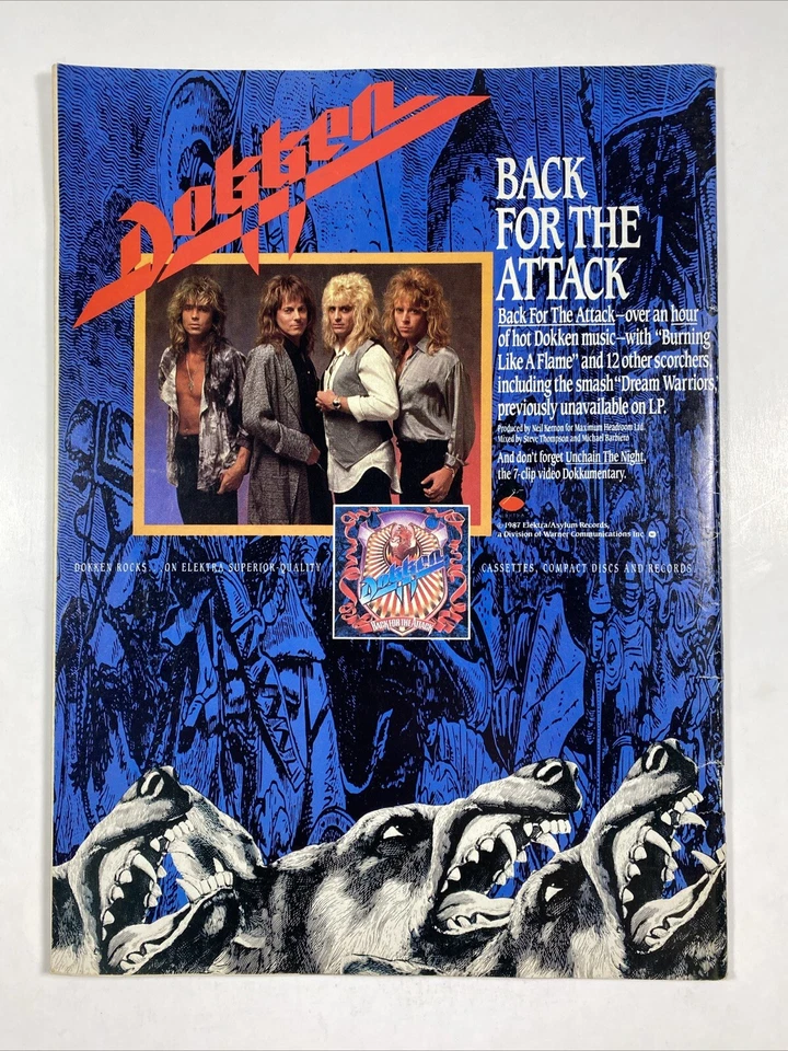 HIT PARADER magazine February 1988 Motley Crue Cover / KISS Centerfold - Image 2 of 4