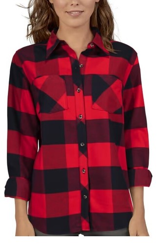 Natural Reflections Flanell Langarmshirt Damen Damen Small Medium Large - Bild 8 von 9