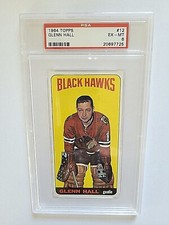 1964 Glenn Hall Topps Tall Boys #12 PSA 6 Excellent - Mint