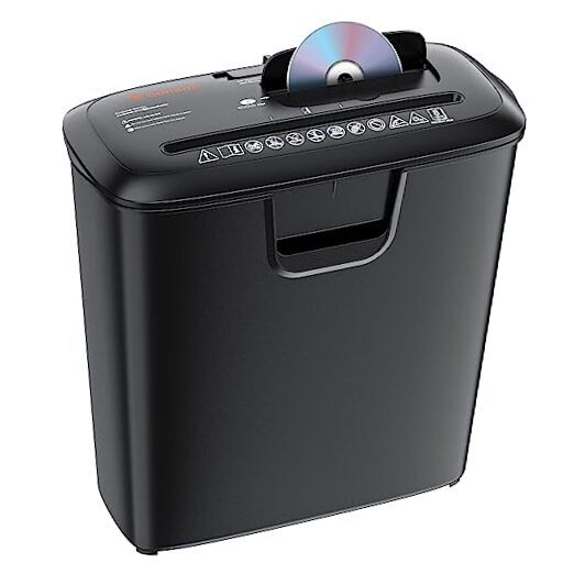 Paper Shredder for Home Use, 8-Sheet StripCut Home Office Shredder, 8 Sheet-image