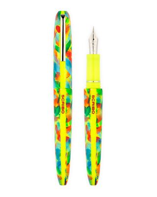 Scribo Piuma Fountain Pen in Tropico - 14K Flexible Gold Nib - Broad - NEW