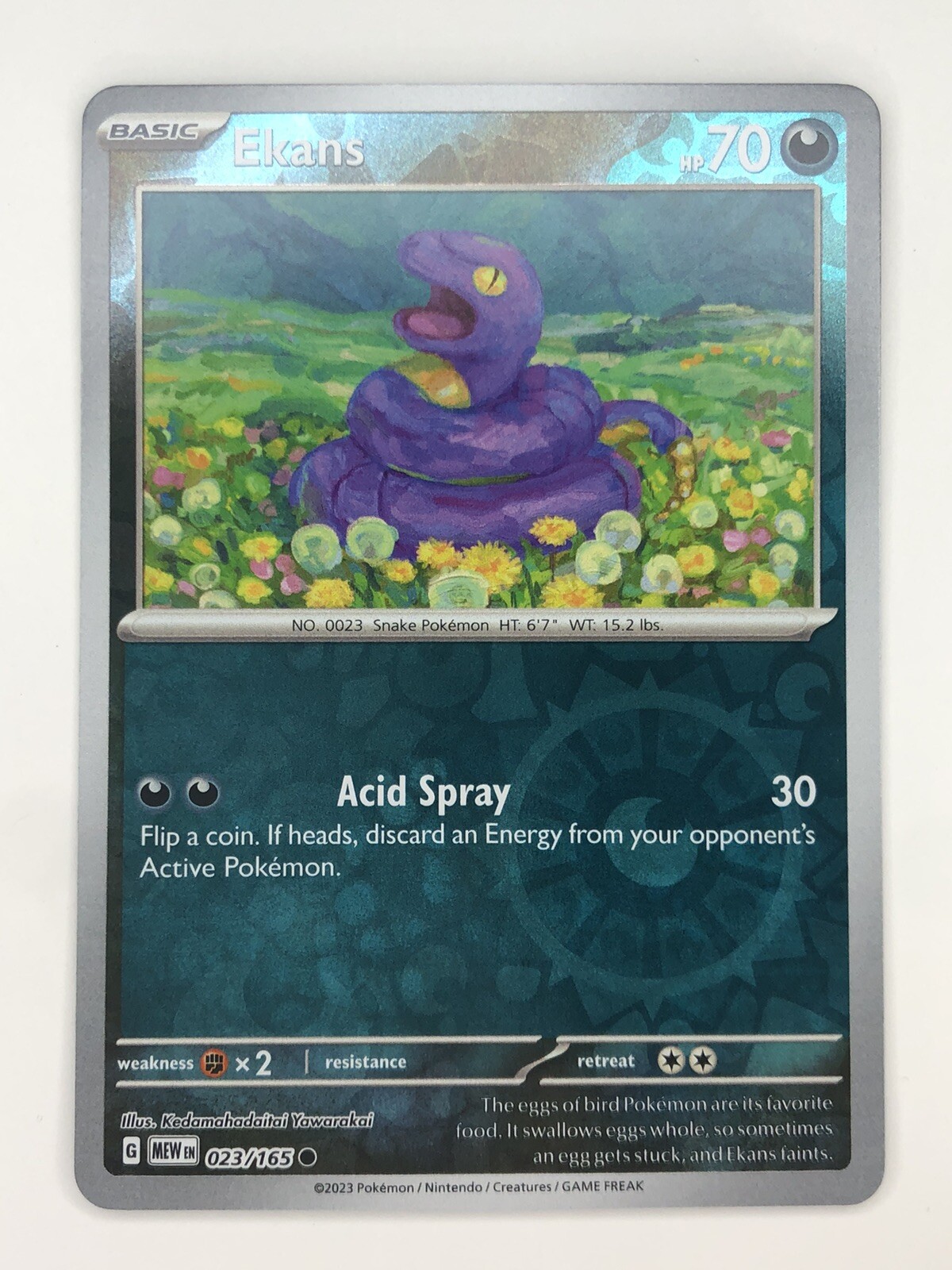 Pokemon TCG Ekans 023/165 Reverse Holo Scarlet & Violet 151 English NM