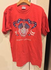 VINTAGE Patriotic USA Memorial Bayside Double Sided T-shirt Large Made in USA