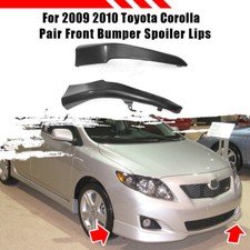 For 2009 2010 Toyota Corolla Front Bumper Sport Splitter Lips Spoiler Kit Pair