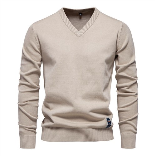 Mens Slim Fit V-Neck Sweater Casual Knitted Pullover Warm Sweaters Knitwear - Picture 22 of 29