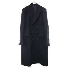 JOHN LAWRENCE SULLIVAN 25aw MELTON DOUBLE BREASTED CHESTERFIELD COAT Used MESC-0