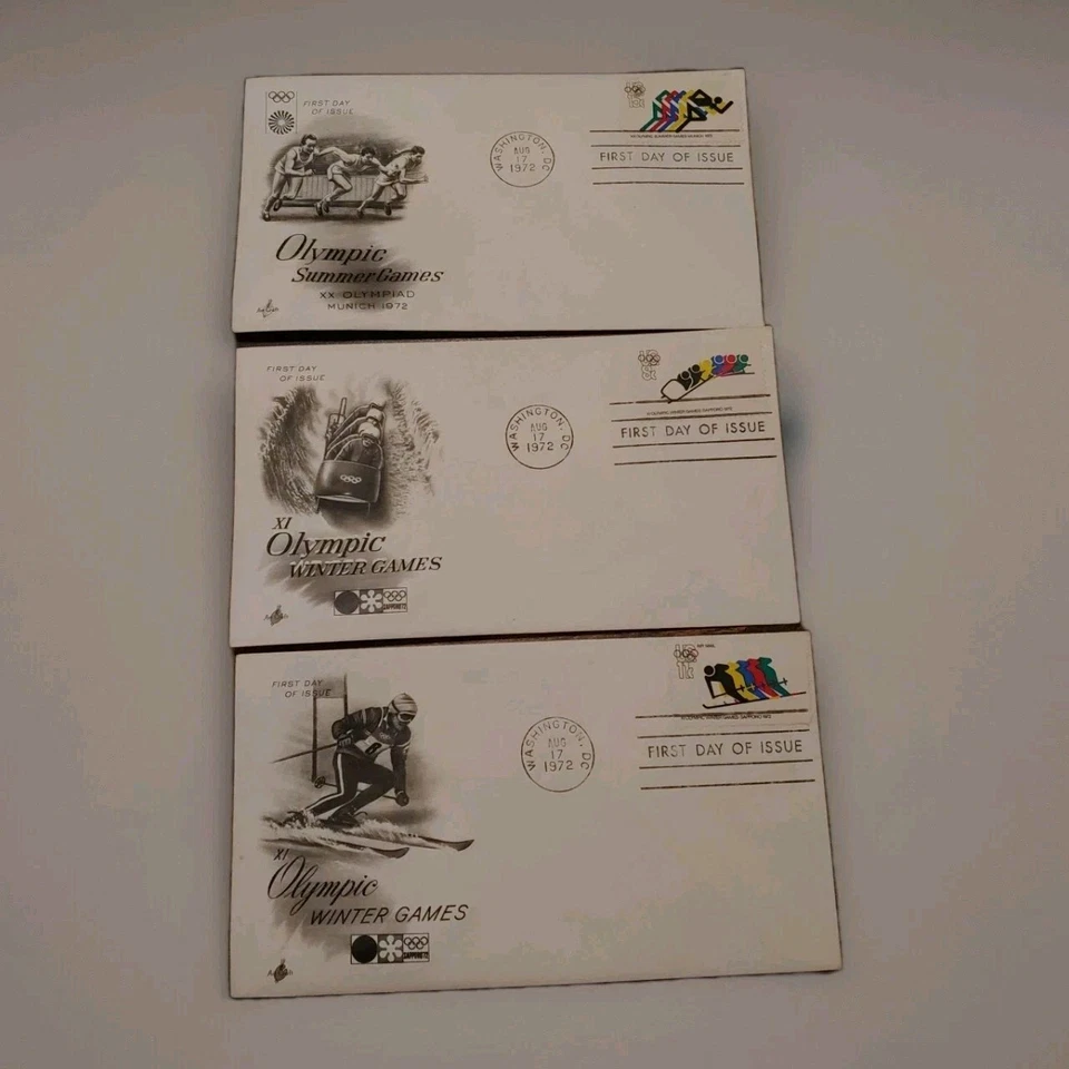 Lot Of 6, Olympics FIRST DAY COVERS 1960, 72, Postcard 1980 SOKOL 65 FDC - Image 2 of 4