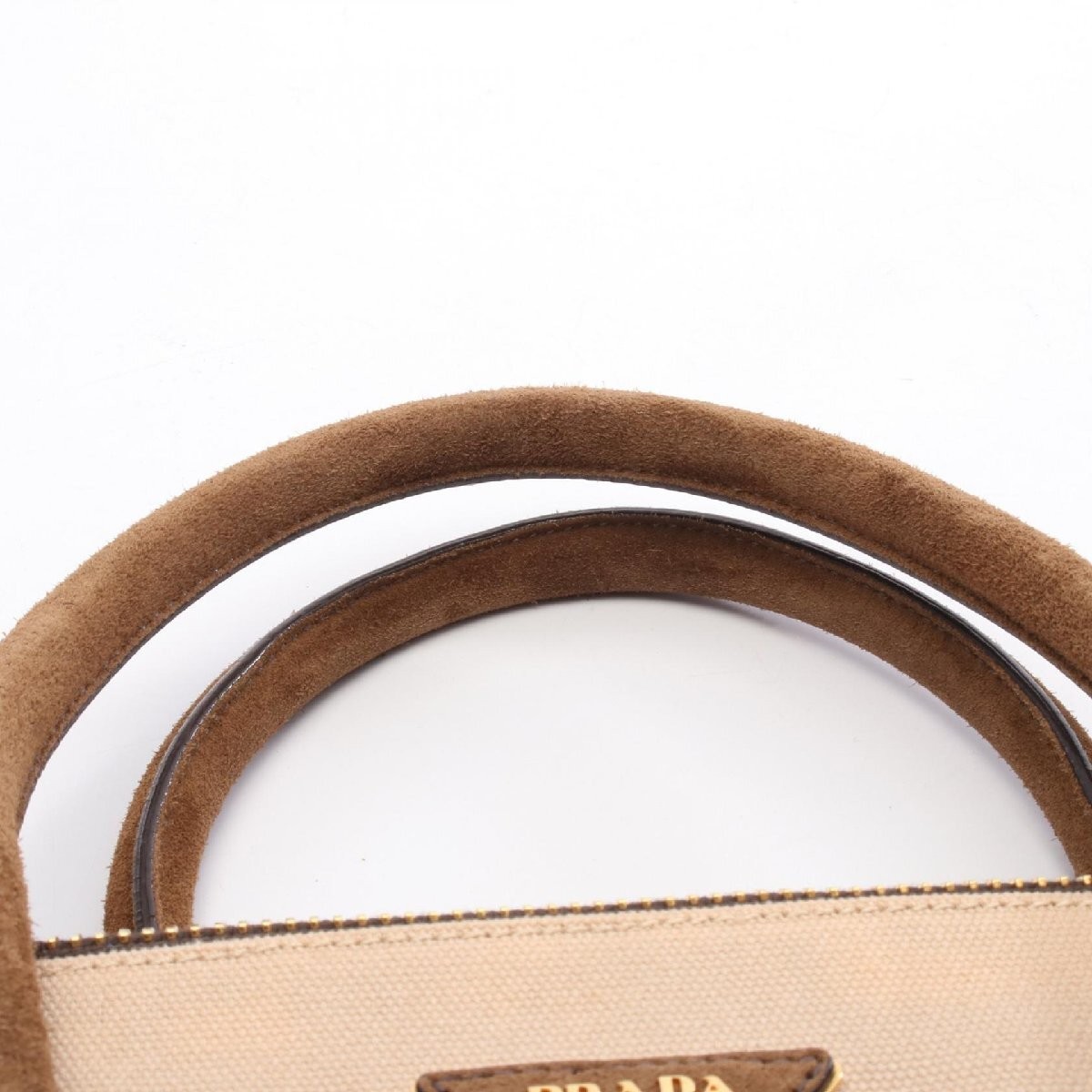 Prada CANAPA SCAMOSCIA  PRADA Canvas Handbag Canvas Suede Used Ladies from japan thumbnail 6