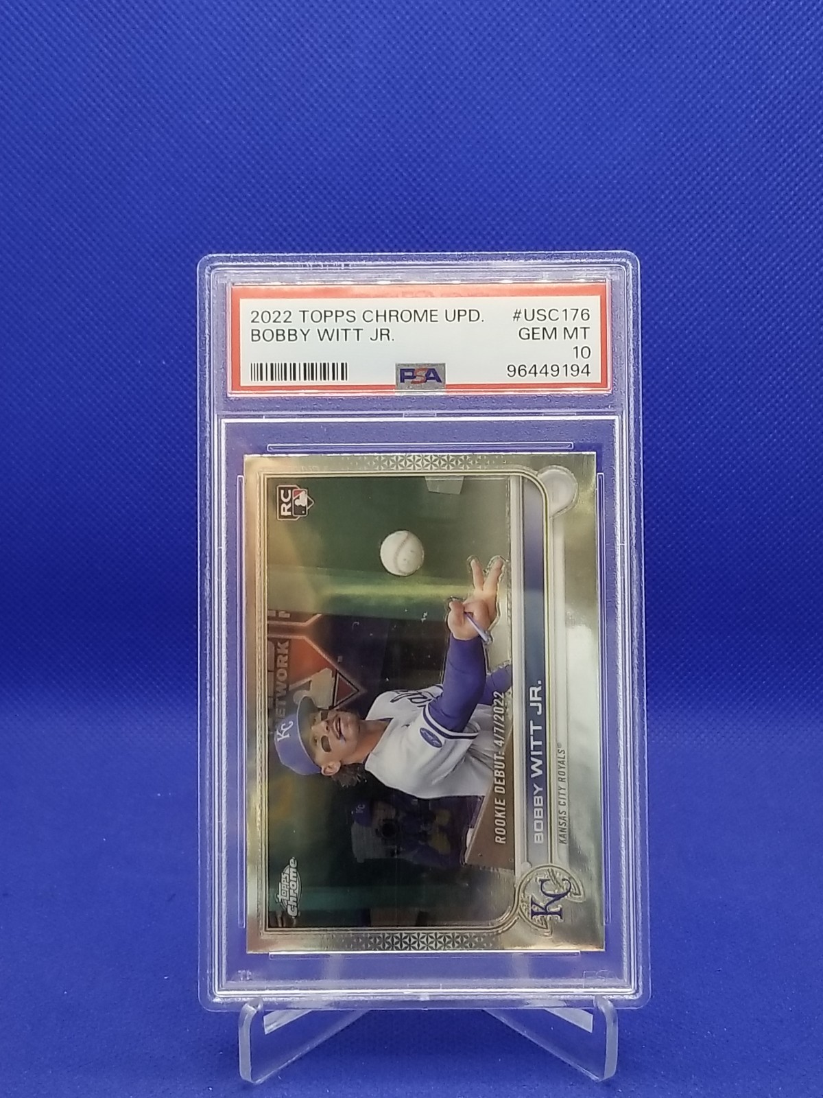 Bobby Witt Jr. Rookie Card PSA 10 2022 Topps Chrome Update