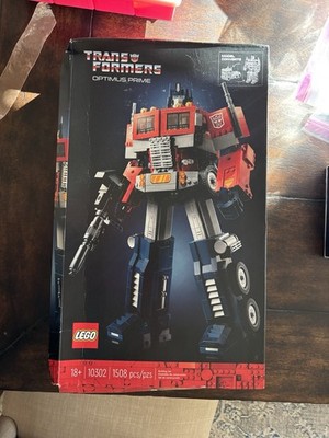 New Lego Icons Hasbro Transformers Optimus Prime Figure 10302 Box Damage