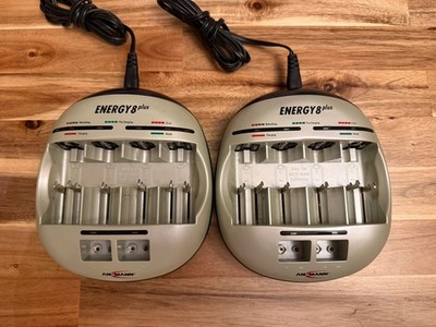 2 Ansmann Energy 8 Plus NiCd NiMH Fast Charge Time Battery Charger (100-240v) 