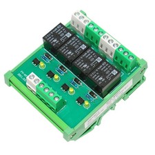4 Channel Relay Module 1 SPDT DIN Rail Mount 12V DC/AC Interface Relay Module...