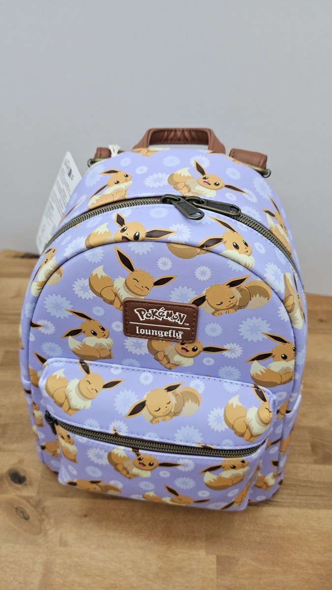 Pokemon Loungefly Floral Sakura Pikachu Evee Backpack Loungefly Pokemon Pikachu & Eevee Flowers Mini Backpack  main image 3
