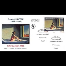 FDC - Tableau Edward Hopper, Soleil le matin, oblit 3/2/2012 Paris