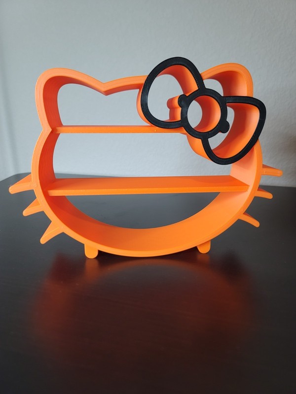 Hello Kitty Orange Shelf Kawaii Miniature Display Organizer Sanrio Decor Cat