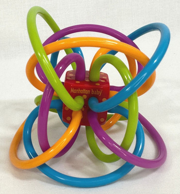 Manhattan Toy Winkel Rattle & Sensory Teether Baby Toy Multi-Colored Loops