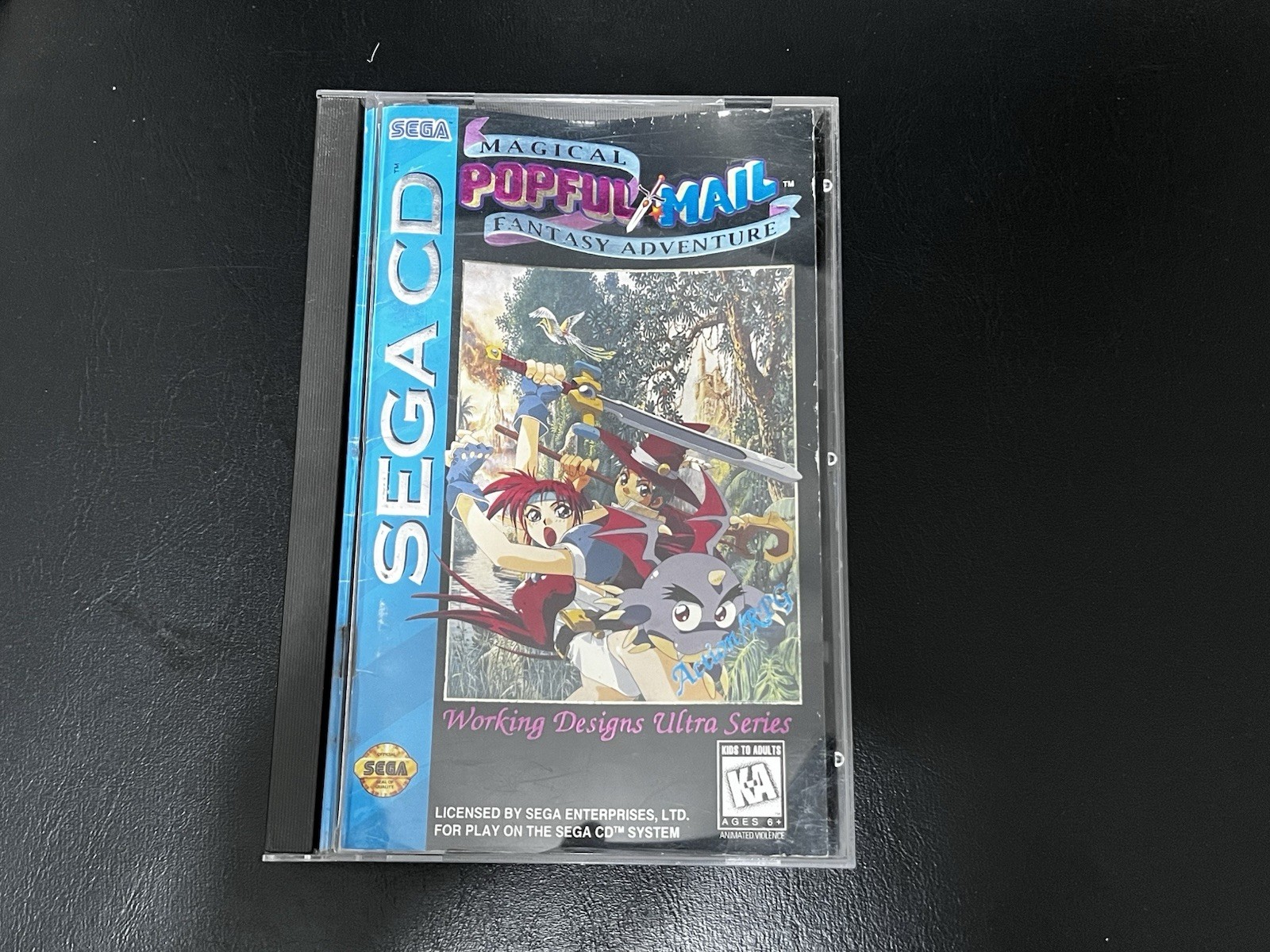 Popful Mail Sega CD Game CIB W/ Registration Card Read Description