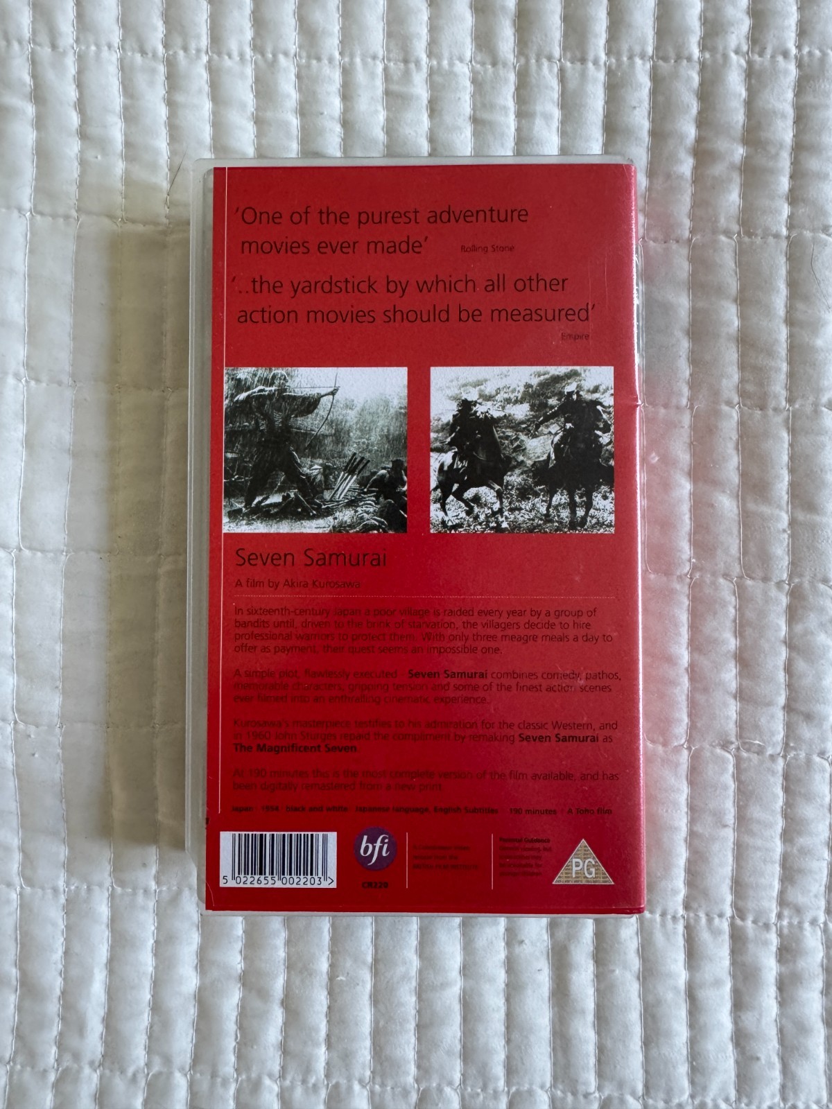 Seven Samurai BFI Connoisseur Video VHS CR220 Kurosawa 190mins Booklet image 3