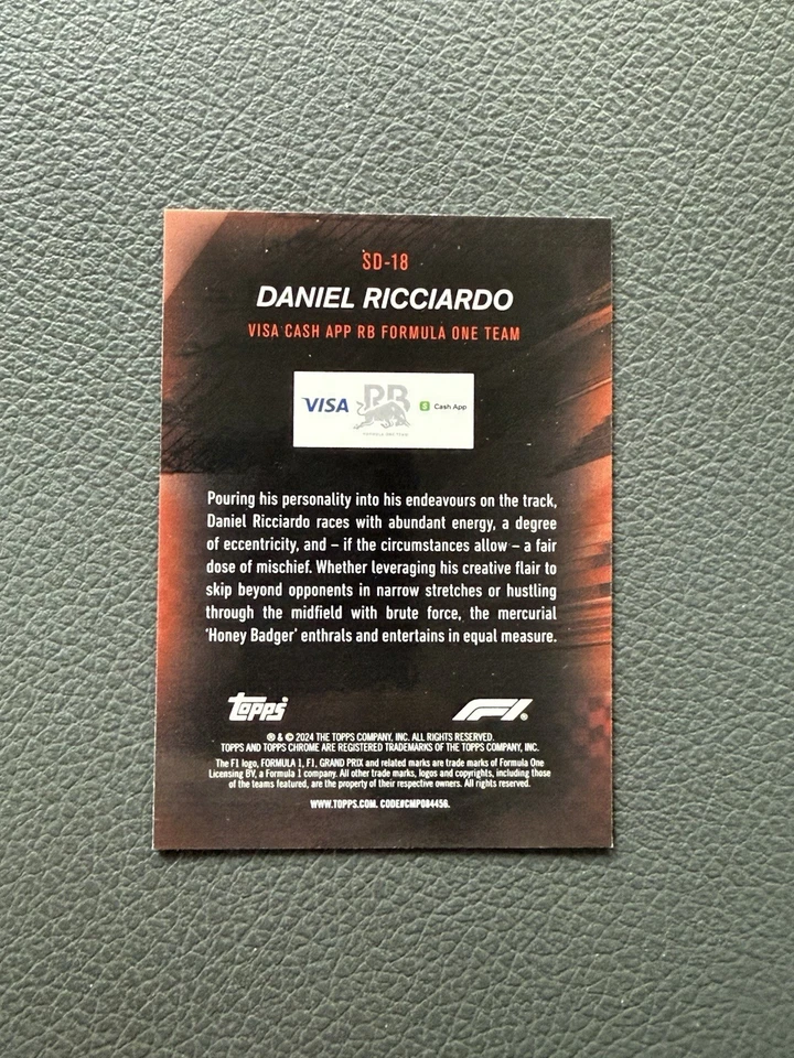 2024 Topps Chrome Formula 1 - Speed Demons #SD-18 Daniel Ricciardo - Image 2 of 2