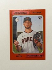 2020 Topps Heritage Zac Gallen RC #172 Diamondbacks Rookie Card Red /75 NM. rookie card picture