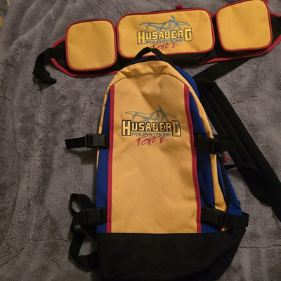 #ad Rare*Husaburg FourStroke Force Dirt Bike Motorcycle Backpack And Waist Belt Nwot $149.00