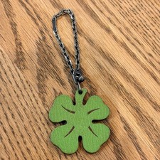 Hermès Hermes Four-Leaf Clover Leather Key Chain Charm Bag Accessory No Box Used