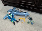 Rare Vintage MAX STEEL MX-25 Attack Jet Plane MATTEL 1999 w/Extras