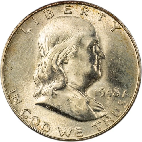 1948 D Franklin Half Dollar - FBL - First Year of Issue - CH BU!