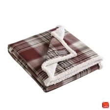 50"x60" Twin Lakes Reversible Throw Blanket Red - Eddie Bauer