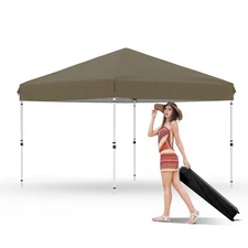 10x10FT Pop Up Canopy Tent with 4 Removable Sidewalls, Outdoor Heavy Canopy