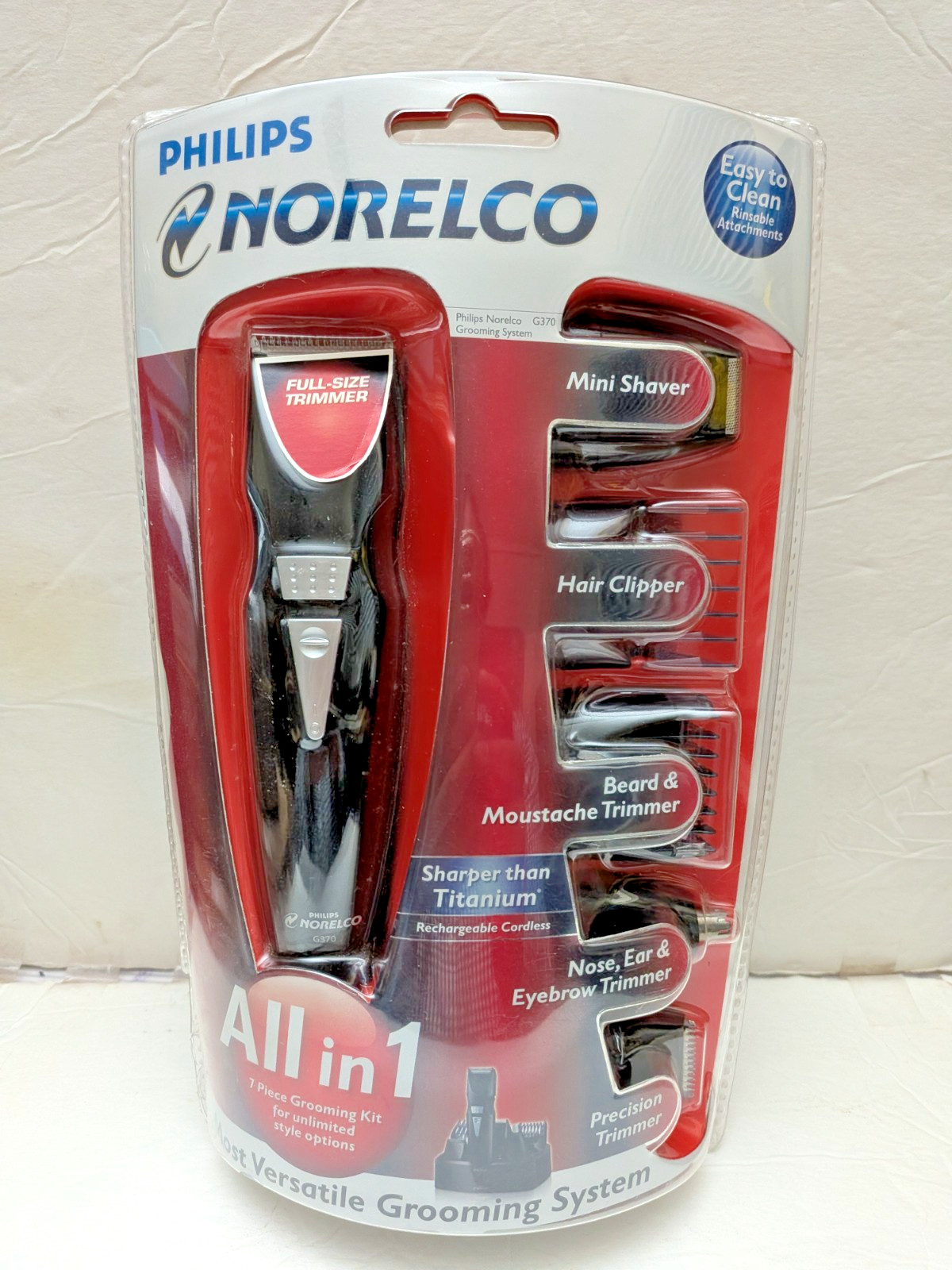 Philips Norelco G370 Beard & Stubble Trimmer &ndash; Full Grooming Kit for Men