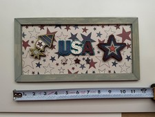 Rustic USA Welcome sign. 4th of July. New, handmade. Approx. 12  