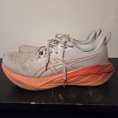 ASICS Novablast 3 Mens 11.5 Running Shoes Cream Orange FF Blast+ 1011B693